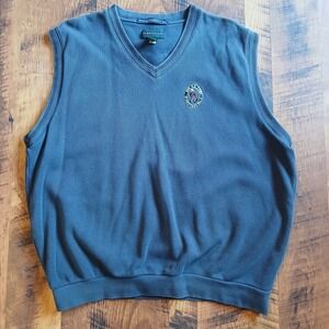Vtg IZOD Club 1999 US Open Golf  Vest/Top Pinehurst #2 PUTTERBOY Mens XL Blue